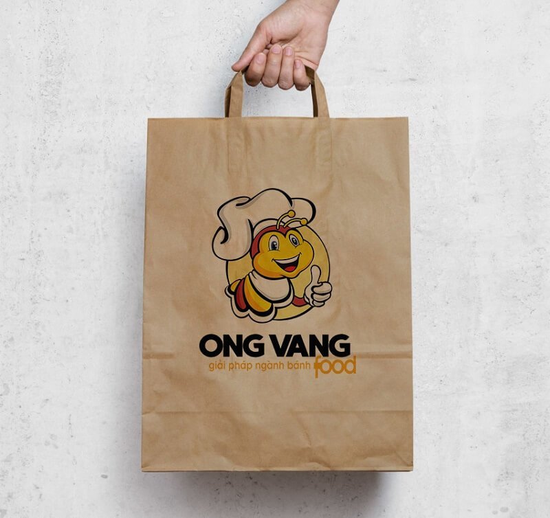 Thiết kế logo thương hiệu Ong vàng Food 6