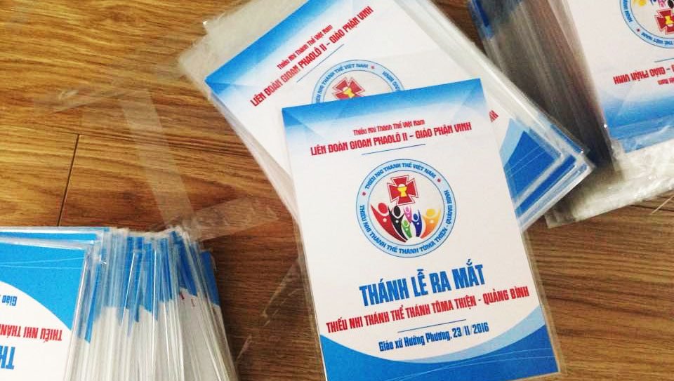 Thẻ trại sinh thiếu nhi thánh thể - màu xanh lam