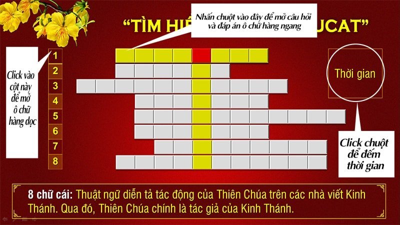 Giải ô chữ hàng ngang hàng doc