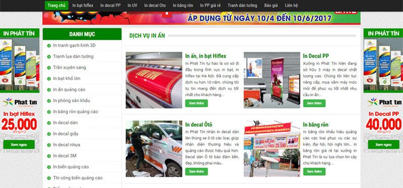 Block dịch vụ in ấn - website xưởng in phun khổ lớn