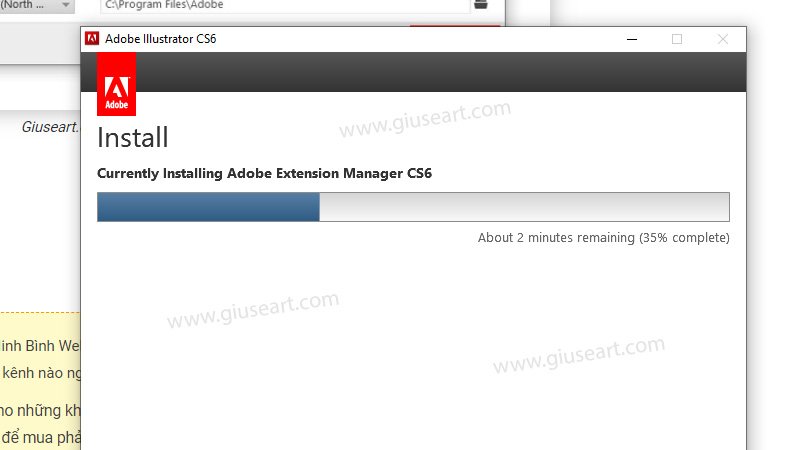 Giuseart.com - Cài phần mềm Illustrator 6