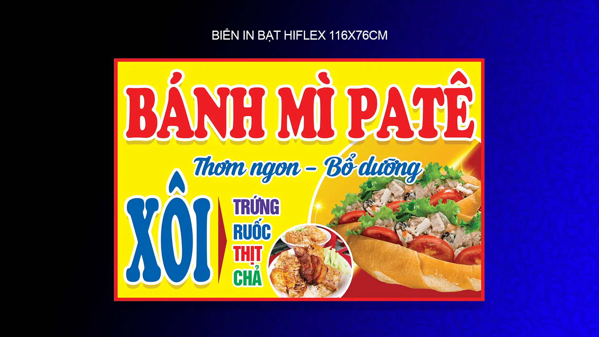 Giuseart.com - Biển quảng cáo bánh mì xôi sáng