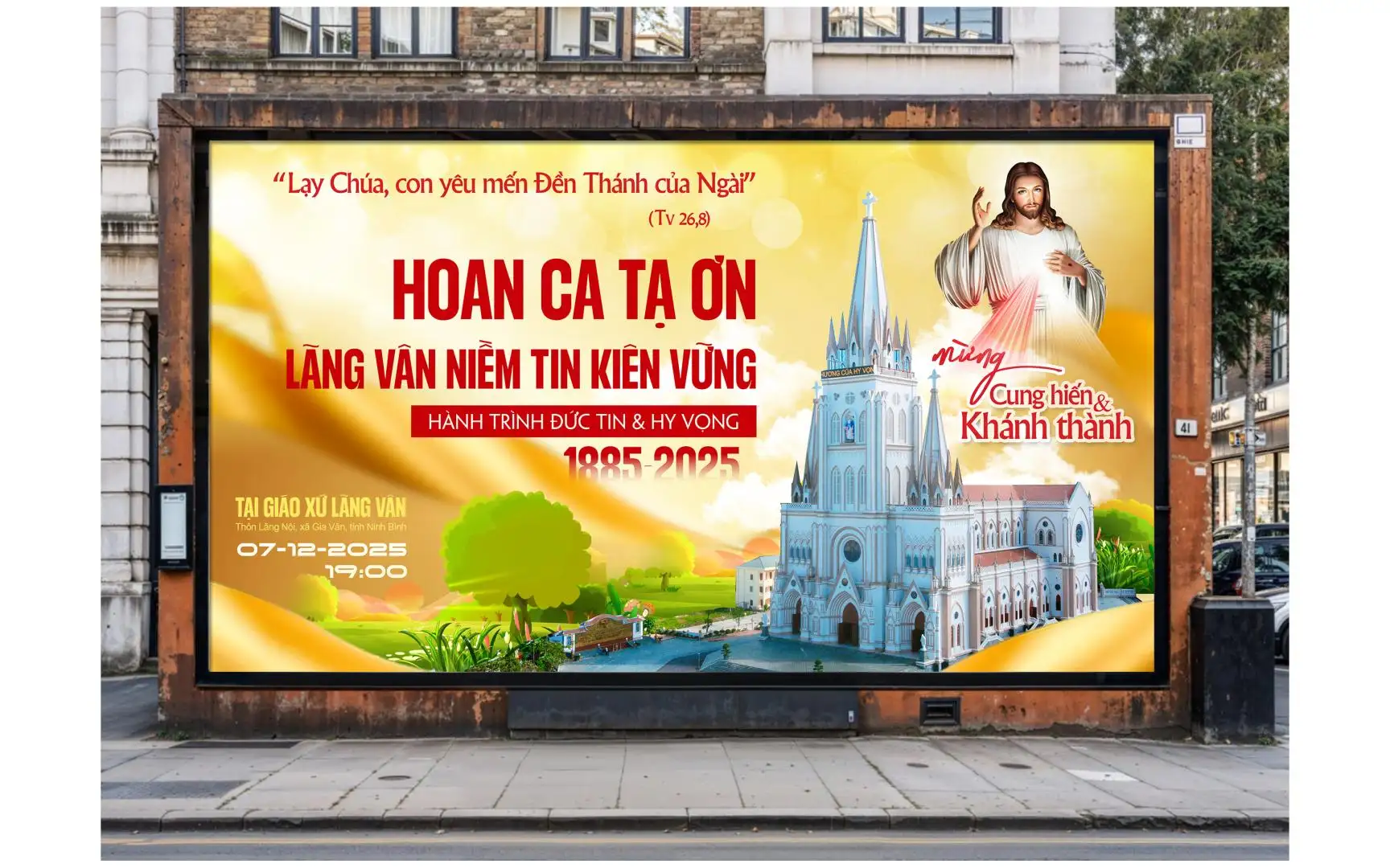 Giuseart.com - Phông sân khấu Hoan ca tạ ơn lễ khánh thành