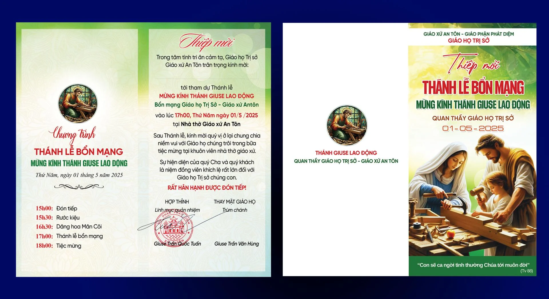 Giuseart.com - Thiệp mời bổn mạng Thánh Giuse thợ