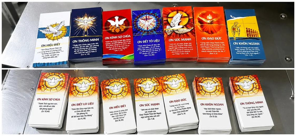 Giuseart.com - Mẫu card 7 ơn Chúa Thánh Thần đã hoàn thành và xuất xưởng