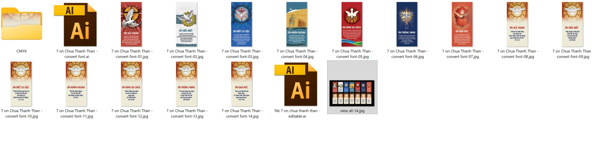 Giuseart.com - File thiết kế card 7 ơn Chúa Thánh Thần