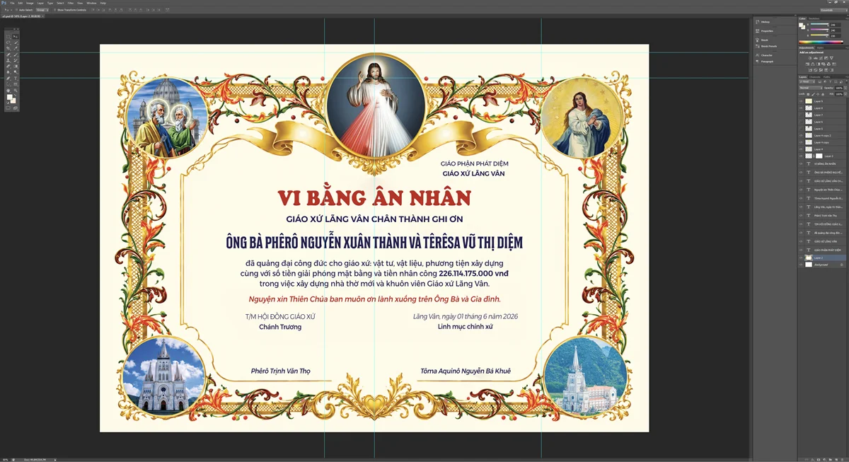 Giuseart.com - Mẫu bằng mãn nhiệm công giáo