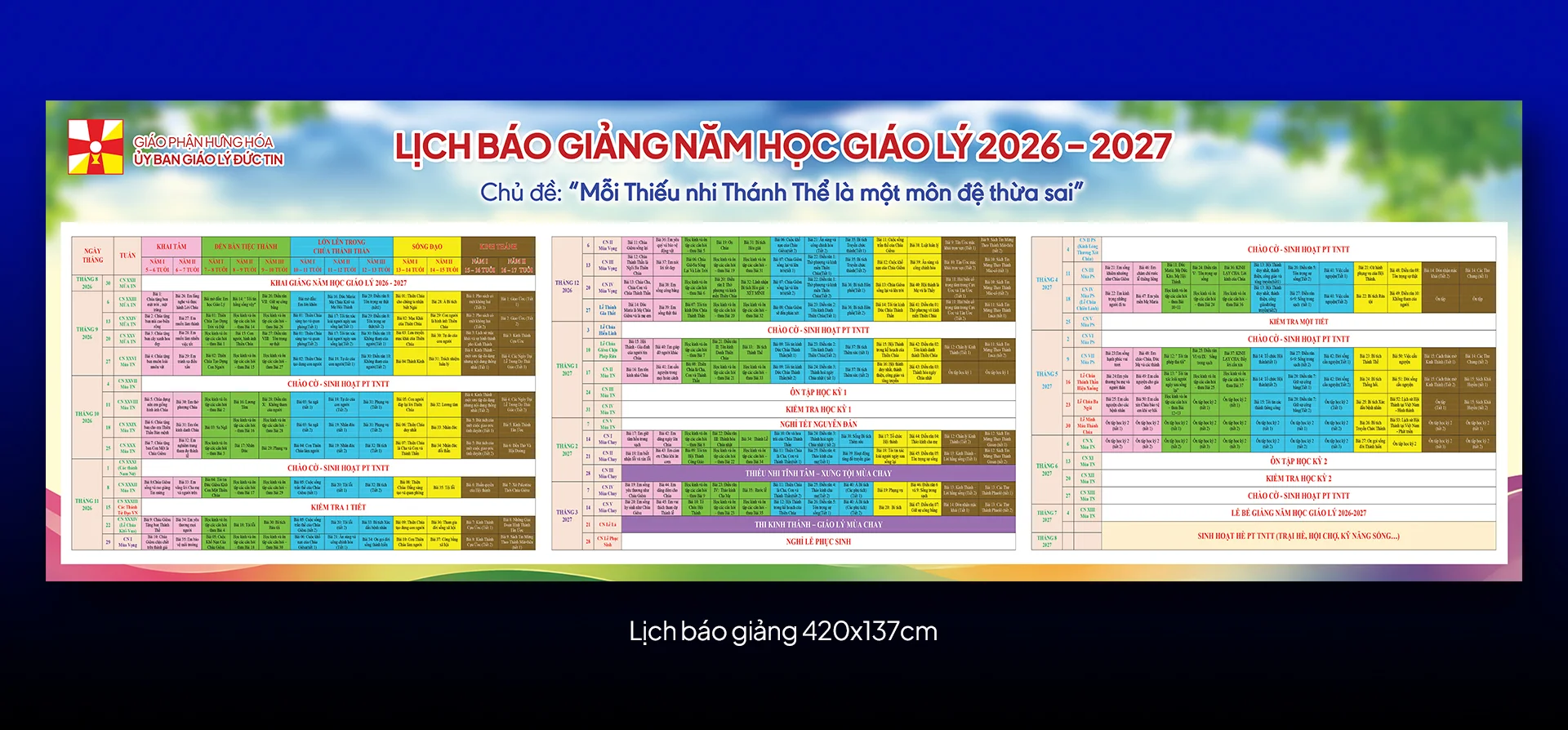 Giuseart.com - Lịch báo giảng giáo lý